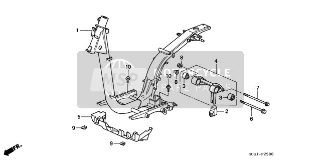 50352GCG930, Rubber, Verbindingsaansla, Honda, 0